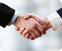 Business partners shaking hands